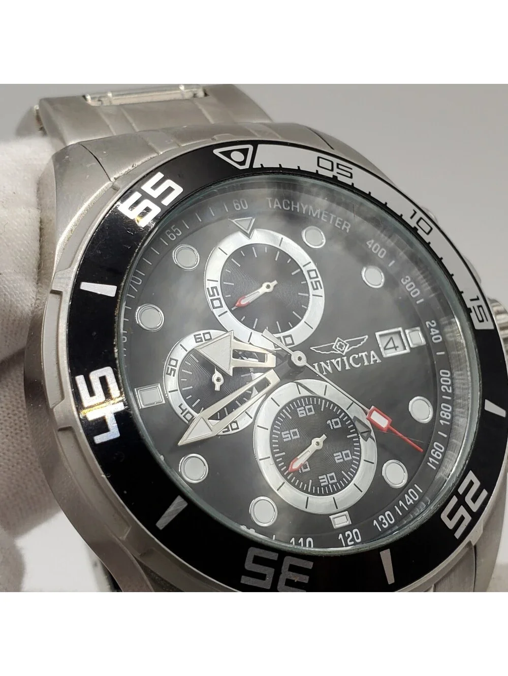 Invicta Chronograph 17012 Mens Watch 42mm Rotating Bezel New Battery